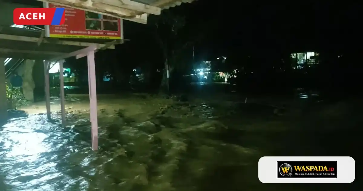 Luapan Sungai Kali Bulan Rendam Permukiman Warga di Aceh Tenggara